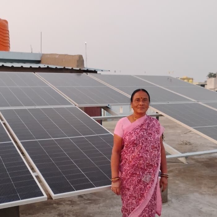 Industrial shed solar installation